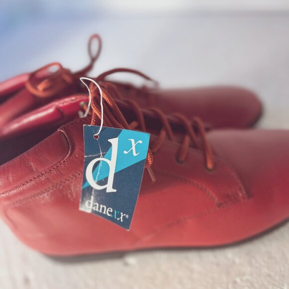 Red Leather Women's Boots - Picture 9 of 9